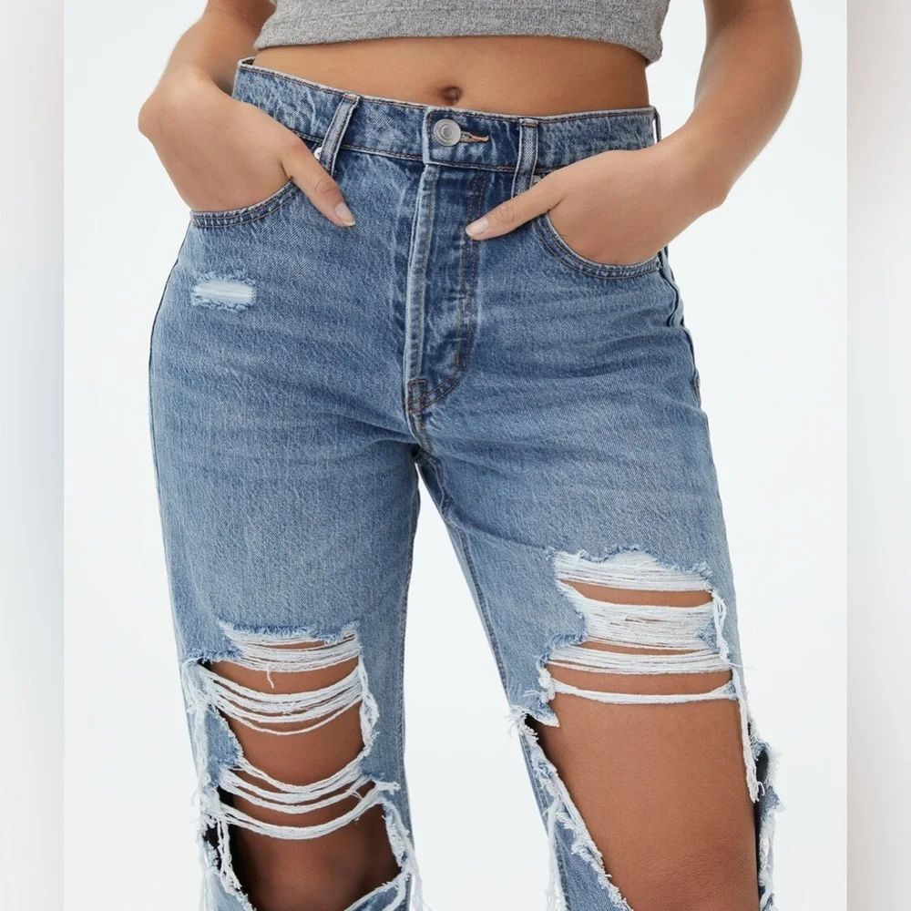 Aéropostale '90s Super High-Rise Baggy Jean Size 4 - Picture 2 of 7